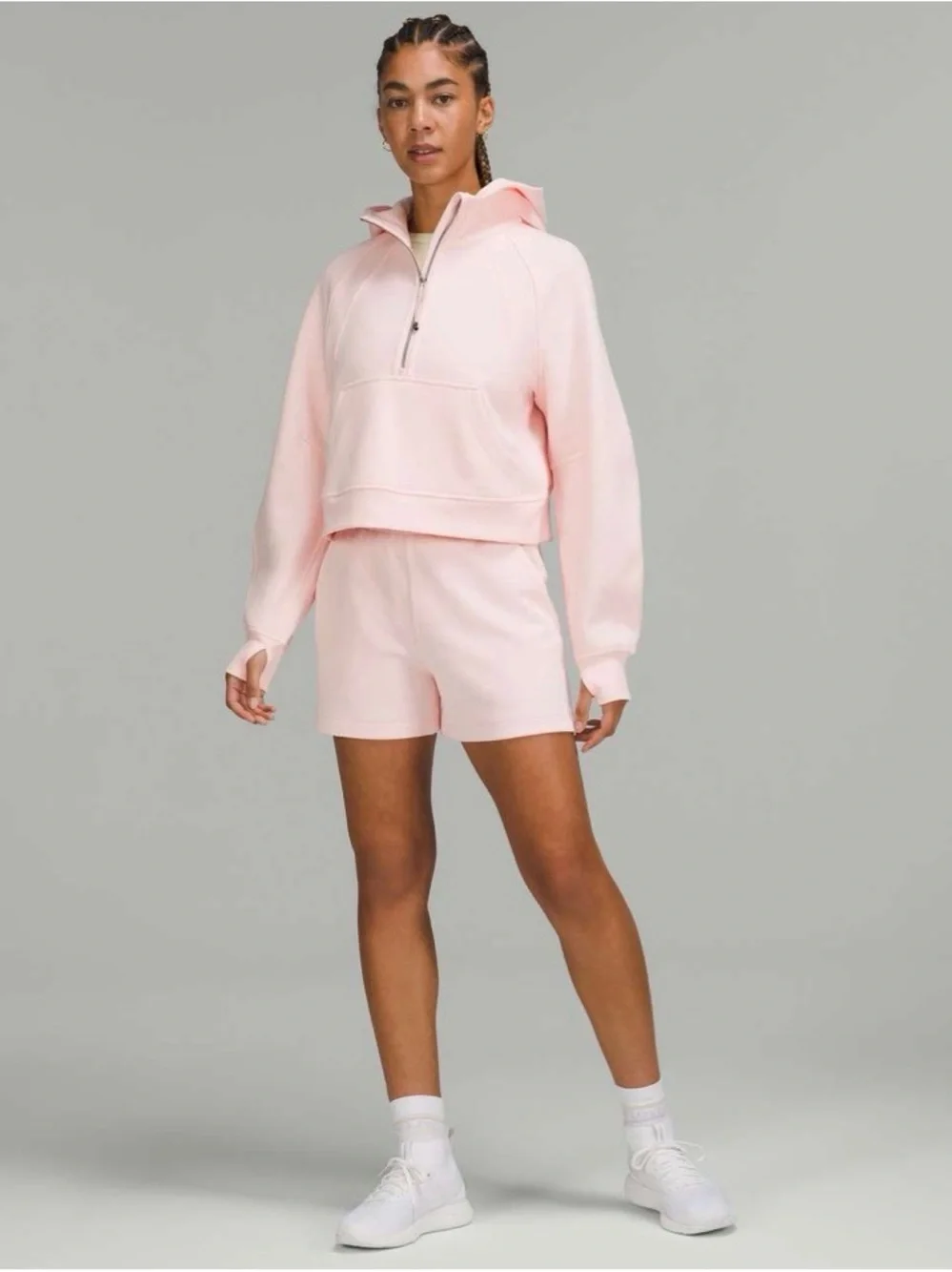 Lululemon Scuba Oversized Half Zip Hoodie XS/S Strawberry Milkshake Pink